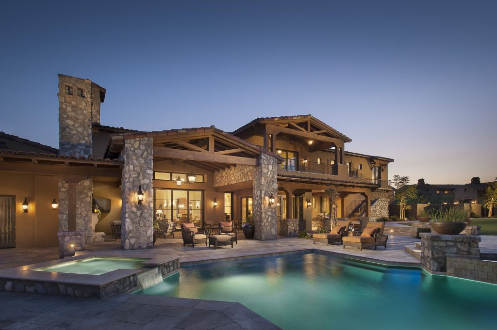 Rear elevation of the Silverleaf Parks Estate custom home