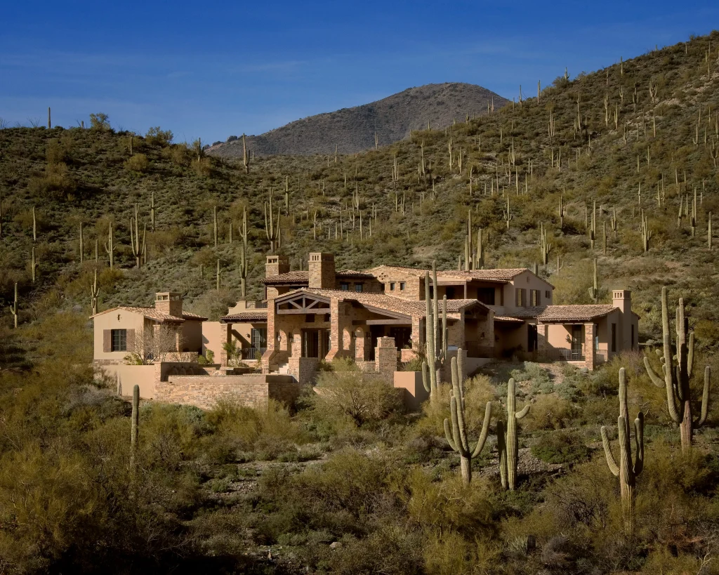 Desert Mountain Serenity built into a saguaro-covered hillside